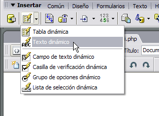 Texto din&aacute;mico