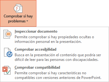 Comprobar errores - Preparar para compartir