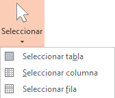 Men&uacute; Seleccionar