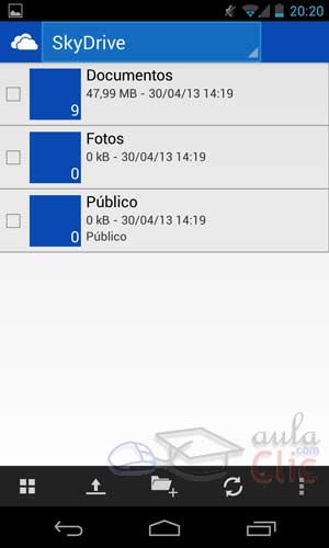 android skydrive archivos