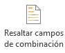 Resaltar campos de combinaci&oacute;n