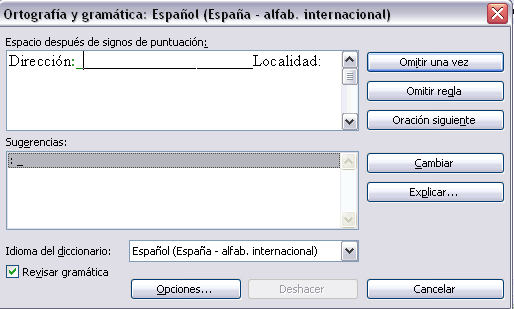 Ejemplo error ortogr�fico